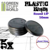 GSW Plastic Bases - 5x Round Lip 50mm