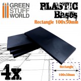 GSW Plastic Bases - 4x Rectangle 100x50mm