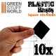 GSW Plastic Bases - 10x Square 40x40 mm