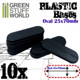 GSW Plastic Bases - 10x Oval Pill 25x70mm