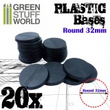 GSW Plastic Bases - 20x Round 32mm