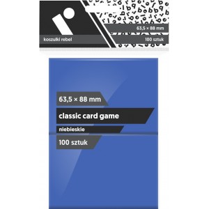 Rebel (63,5x88 mm) Classic Card Game, 100 sztuk, Niebieskie koszulki na karty