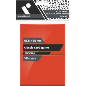 Rebel (63,5x88 mm) Classic Card Game, 100 sztuk, Czerwone koszulki na karty