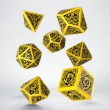 Kości RPG Celtyckie 3D Żółto-czarne (7)