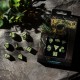 Kości RPG Celtyckie 3D Czarno-zielone (7)