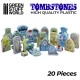 20x Gravestones Plastic Set