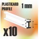 ABS Plasticard - Profile DOUBLE-T 1 mm