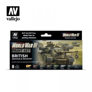 Vallejo WWIII Paint Set: British Armour & Infantry