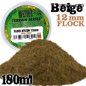 Static Grass Flock 12mm - Beige - 180 ml