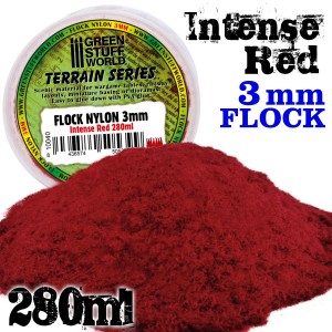 Static Grass Flock 3 mm - Intense Red - 280 ml