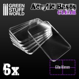 Acrylic Bases - Square 60x40mm CLEAR