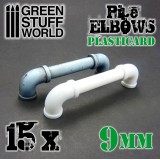 Plasticard Pipe ELBOWS 9mm