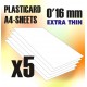 ABS Plasticard A4 - 0,16mm COMBOx5 sheets