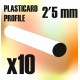 ABS Plasticard - Profile ROD 2,5mm