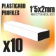 ABS Plasticard - Profile RECTANGLED ROD 1.5x2 mm