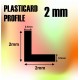 ABS Plasticard - Profile ANGLE-L 2 mm