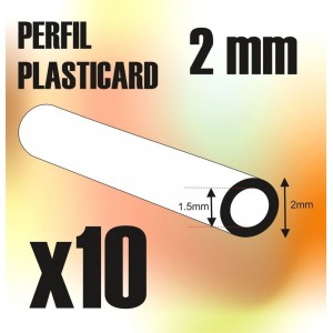 ABS Plasticard - Profile TUBE 2 mm