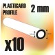 ABS Plasticard - Profile TUBE 2 mm