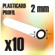 ABS Plasticard - Profile TUBE 2 mm