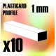 ABS Plasticard - Profile SQUARED ROD 1mm