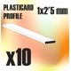 ABS Plasticard - Profile PLAIN 2.5mm