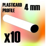 ABS Plasticard - Profile ROD 4mm