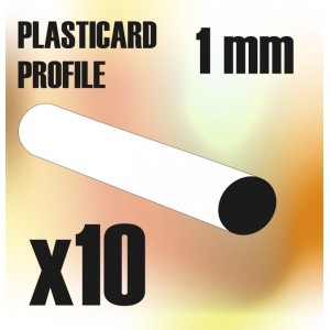 ABS Plasticard - Profile ROD 1mm