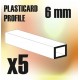 ABS Plasticard - Profile SQUARED TUBE 6mm