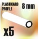 ABS Plasticard - Profile TUBE 8mm