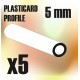 ABS Plasticard - Profile TUBE 5mm