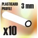 ABS Plasticard - Profile TUBE 3 mm