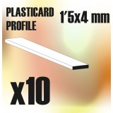 ABS Plasticard - Profile PLAIN 4mm