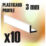 ABS Plasticard - Profile ANGLE-L 3 mm