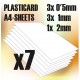 ABS Plasticard A4 - Variety 7 sheets pack