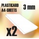 ABS Plasticard A4 - 3 mm COMBOx2 sheets