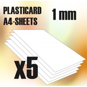 ABS Plasticard A4 - 1 mm COMBOx5 sheets