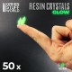 GREEN GLOW Resin Crystals - Medium