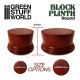 Round Block Plinth 8cm - Hazelnut