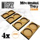 MDF Movement Trays 25mm 2x1 - Skirmish Lines