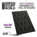 Oval Magnetic Sheet SELF-ADHESIVE - 75x42mm