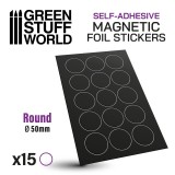 Round Magnetic Sheet SELF-ADHESIVE - 50mm