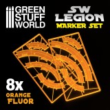 Legion arc-shaped line of fire markers - ORANGE FLUOR