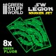 Legion arc-shaped line of fire markers - GREEN FLUOR