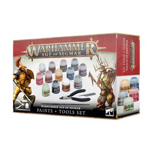 Warhammer Age Of Sigmar Paints + Tools Set