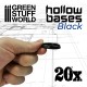 Hollow Plastic Bases - BLACK