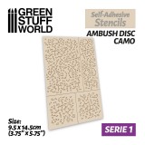 Self-adhesive stencils - Ambush Disc Camo