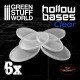 Hollow Plastic Bases -TRANSPARENT - Oval 60x35mm