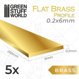 Flat Brass Profile 0.2 x 6mm
