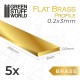 Flat Brass Profile 0.2 x 3mm