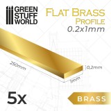 Flat Brass Profile 0.2 x 1mm